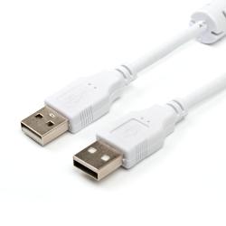 Кабель USB 2.0 AM/AM пакет, довжина 1.8 м, білий ATcom купити оптом