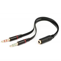 Аудіо-перехідник 4pin Jack (M) to 2*3pin (F) 10 см придбати Україна гурт