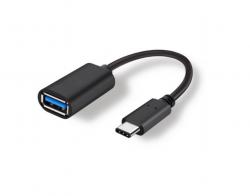 Перехідник Type-C(male) to -> USB 3.0 AF (OTG) чорний, довжина 0,1м Перехідник Type-C(male) to -> USB 3.0 AF (OTG) чорний, довжина 0,1м