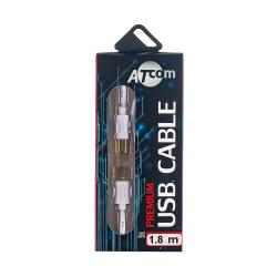 купить оптом купить оптом Кабель USB 2.0 AM/AF довжина 1.8 м., білий, GOLD plate
