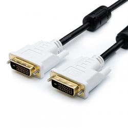 Кабель Dvi-Dvi cable 1.8m 2 ferite черный 24/24pin пакет 24+1(DVI-D)
