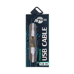Кабель AM USB 2.0 / Type-C 1.8м, GOLD plated, блістер купить оптом Кабель AM USB 2.0 / Type-C 1.8м, GOLD plated, блістер